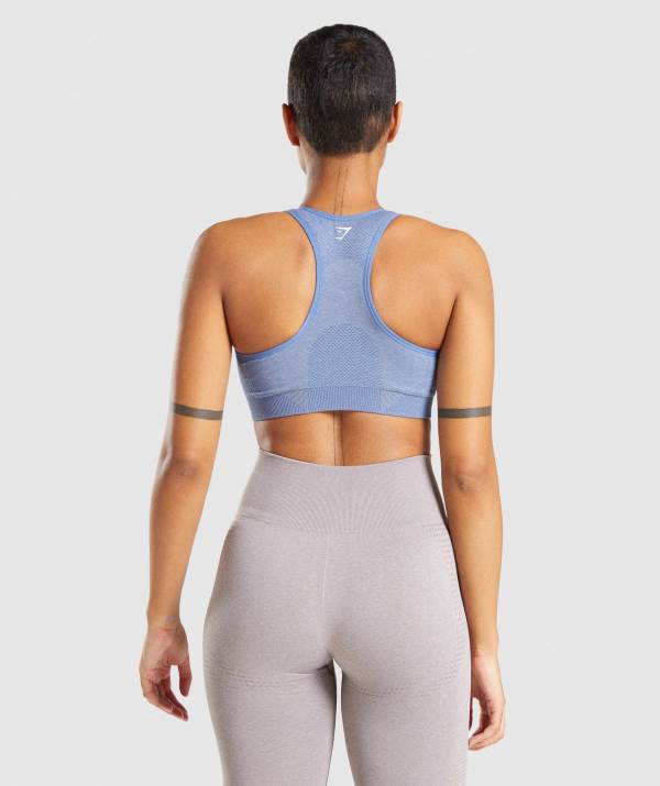 Damske Športové Podprsenky Gymshark Vital Seamless 2.0 Modre | IS2149507